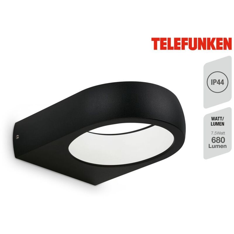 Applique murale led d'extérieur Up & Down - 1 flamme - lampe murale 230V salle de bain 17,5x14,5 cm IP44 incl. ampoule 7,5W 680lm 4000K blanc neutre Applique murale led d'extérieur Up & Down - 1 flamme - lampe murale 230V salle de bain 17,5x14,5 cm IP44 incl. ampoule 7,5W 680lm 4000K blanc neutre