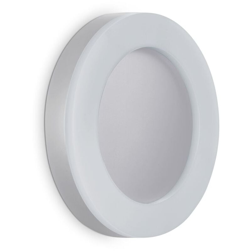 Lampe d'extérieur led Telefunken rixi, platine led, 4000K blanc neutre, 12 w, argent, IP44, ø 32 x 5 cm
