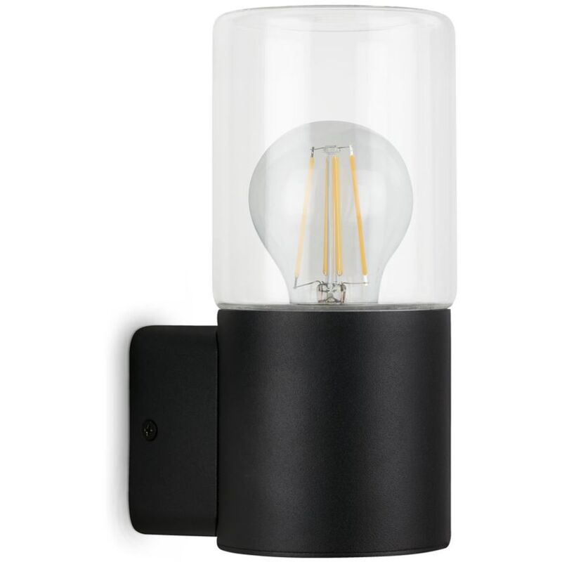 Lampe d'extérieur Telefunken ampolo, douille E27, noir, IP44, 19,5 x 8,5 x 11 cm