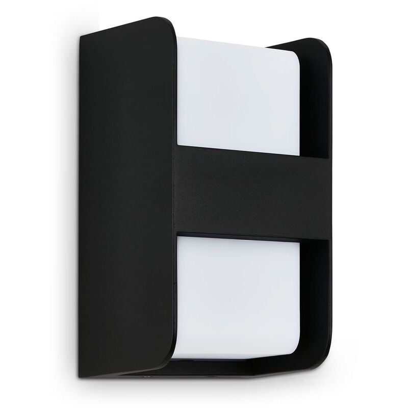 Lampe d'extérieur Telefunken boxi, douille E27, 24 w, 2600 lm, noir, IP44, 25000 heures, 21,5 x 12 x 11,5 cm