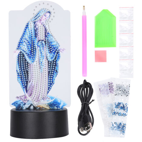 Lampe Diamant LED DIY à Toucher 7 Couleurs avec USB - Décoration Lumineuse 3D pour la Maison