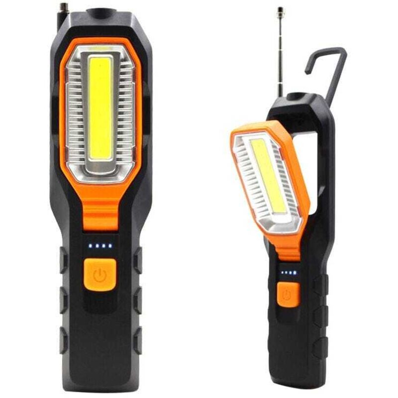 RHG Lampe D'inspection, Lampe Baladeuse LED Rechargeable, Lampe de Travail COB, Lampe de Torches de LED, avec Base magnétique et Crochet à Suspendre