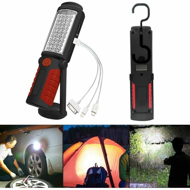 Start - Lampe d'inspection Lampe led Rechargeable, Lampe de Travail led Rechargeable avec Magnétique Lampe de Torches de led Lampe D'inspection Lampe