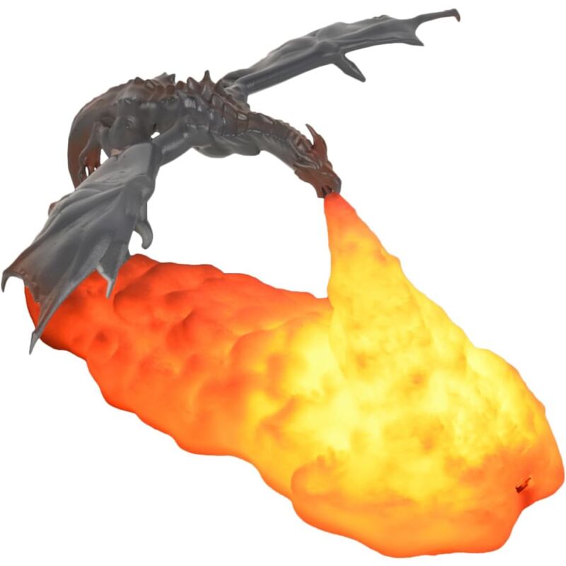 Kcvv - Lampe dragon Veilleuse led Décor 3D Veilleuse Dragon Lampe Animaux Veilleuses Tir Veilleuse Festival Table led Lumière Dinosaure led Lumière