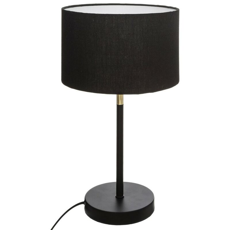 Lampe droite Jule noir doré H42