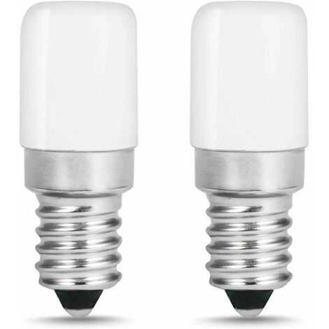 Lampe E14 LED Ampoule pour Réfrigérateur, 2W E14 LED Ampoule pour Frigo, Blanc Chaud 3000K, Lampe pour Machine a Coudre, Culot E14, 100-250V, Lot de 2