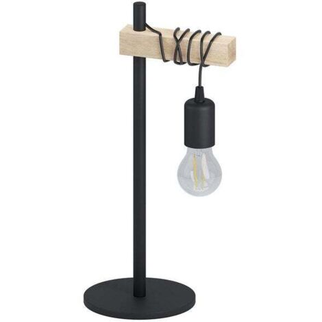 Lampe, E27 max 60W industrielle schwarze Metallverbindung, EGLO Townshend Eglo