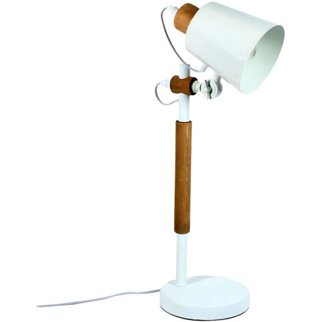 Lampe en bois et métal réglable