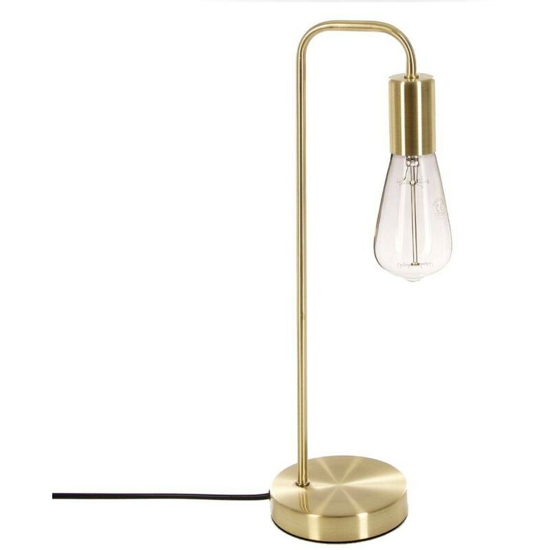 Lampe en métal doré