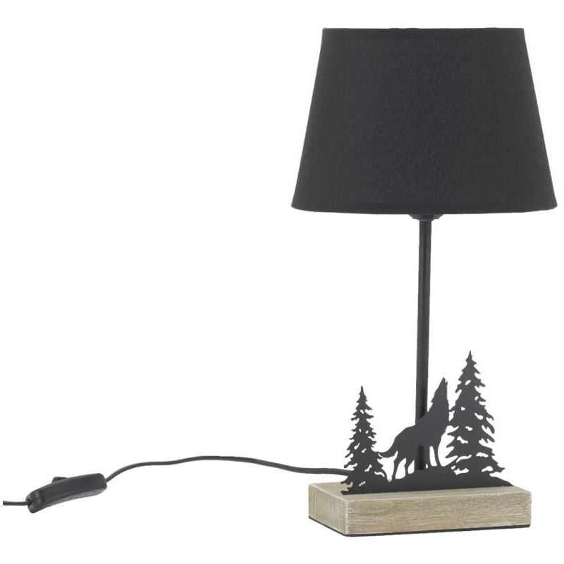 Lampe en métal montagne Loup