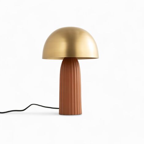 Lampe en métal terracotta et doré - JOY