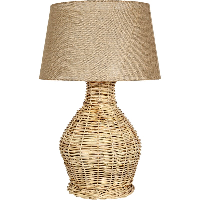Lampe en rotin avec abat-jour
