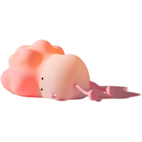 Lampe en Silicone Mignon Légume Rose, Lampe Tactile Jouet Enfant Thérapeutique, Décoration Chambre à Coucher Cadeau Idéal Filles, Contrôle Tactile Doux Apaisant