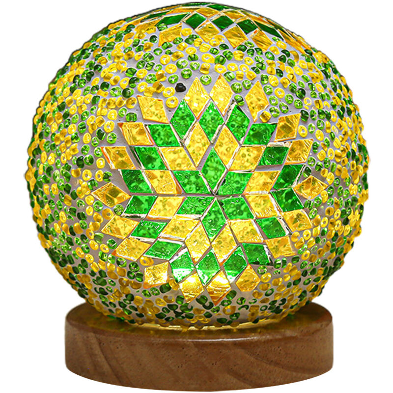 Lampe en verre décorative de nuit de style bohème romantique et gratuite à quatre couleurs