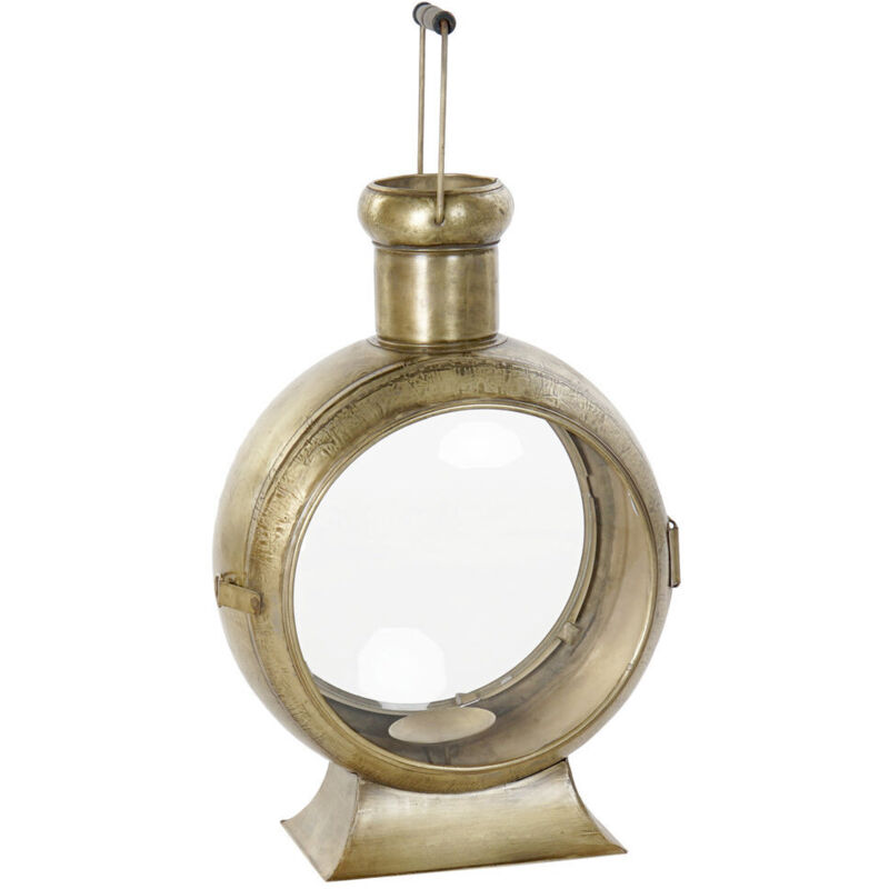 Lanterne Métal Verre 37X20X56 Doré