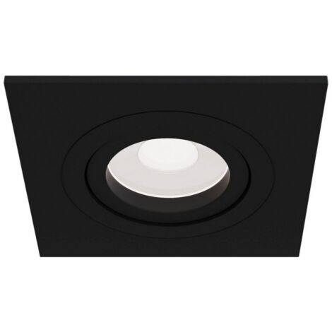 Lampe encastrable Plafonnier encastré plafonnier couloir carré noir 9.2cm