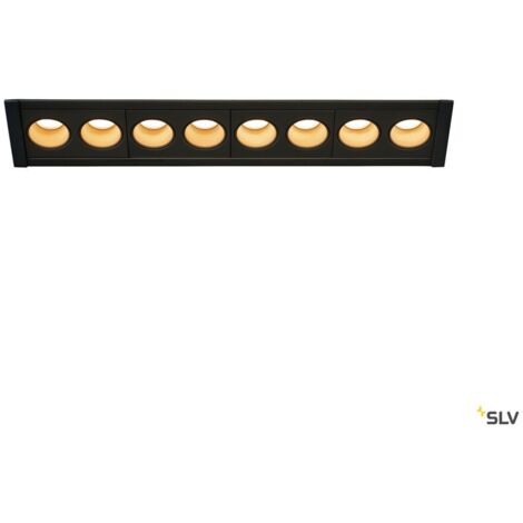 Lampe encastrée LED Milandos 8-lichts 8x130 lumens noir - 1005423