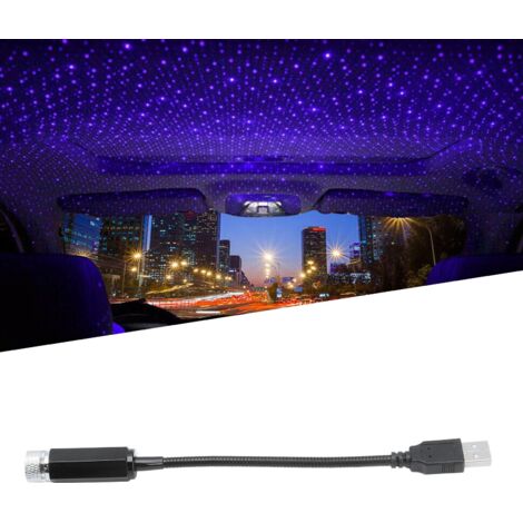 Lampe Étoile LED Portative USB Projection Nuit Romantique Voiture Aluminium Purplish Blue