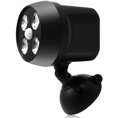 Lampe extérieure avec capteur de mouvement Imperméable à l'eau, Projecteur led avec capteur sans fil, Lumière extérieure de Sécurité
