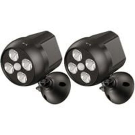 Lampe extérieure avec capteur de mouvement Imperméable à l'eau, Projecteur LED avec capteur sans fil, Lumière extérieure de Sécurité pour escalier, couloir, jardin, terrasse (Lot de 2) [Classe énergét