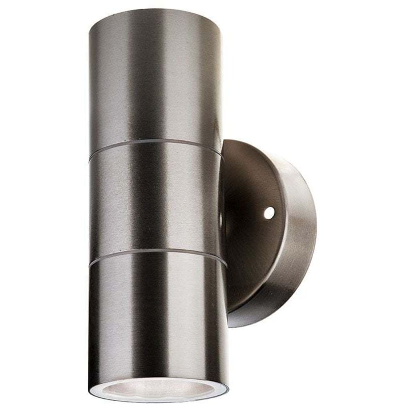 Lampe murale d'extérieur - up - Down - Fixations murales - Support GU10 - IP44 - Acier inoxydable