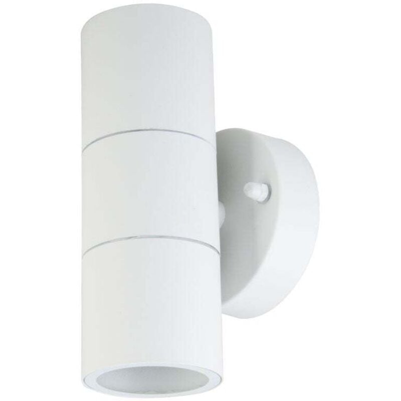 Lampe murale d'extérieur - up - Down - Fixations murales - Support GU10 - IP44 - Blanc mat