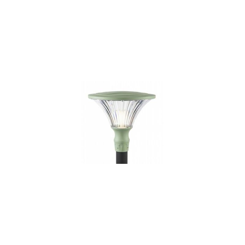 Lampe extérieure en aluminium moulé avec diffuseur transparent - couleur sauge Lampe extérieure en aluminium moulé avec diffuseur transparent - couleur sauge