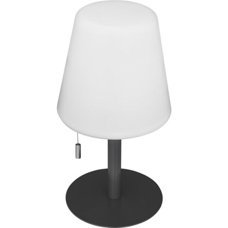 Lampe extérieure en polypropylène et métal coloris Gris Foncé - diamètre 16 x Hauteur 30 cm