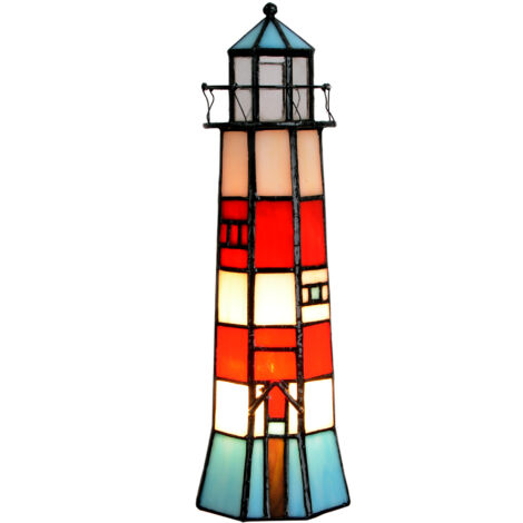 Lampe figurine phare Tiffany