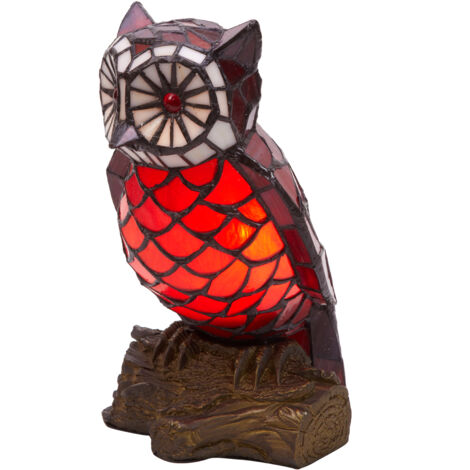 Lampe figurine Tiffany hibou