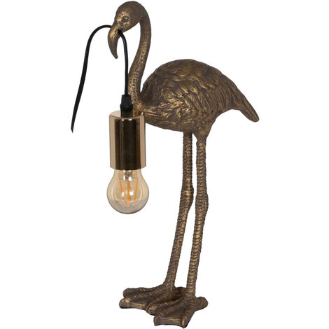 Lampe flamant doré 39 cm