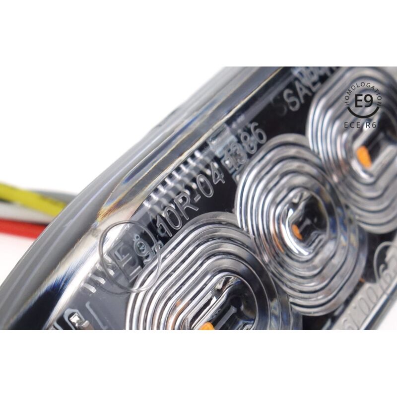 Feu clignotant plat 3 led R65 R10 12-24 v AMIO-02297