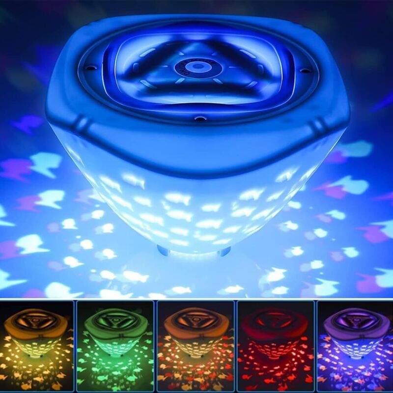 Lampe flottante pour piscine, 6 modes, LED, étanche IP68, pour piscine, jardin, pelouse, fête, étang [Économie d'énergie de classe A+]