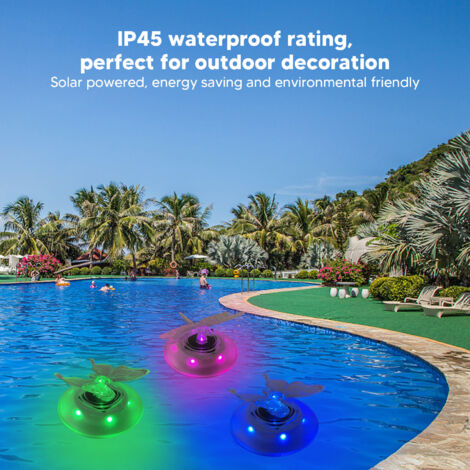 Lampe flottante solaire dragonfly ABS avec LED RGB IP45 pour bassin, piscine et jardin