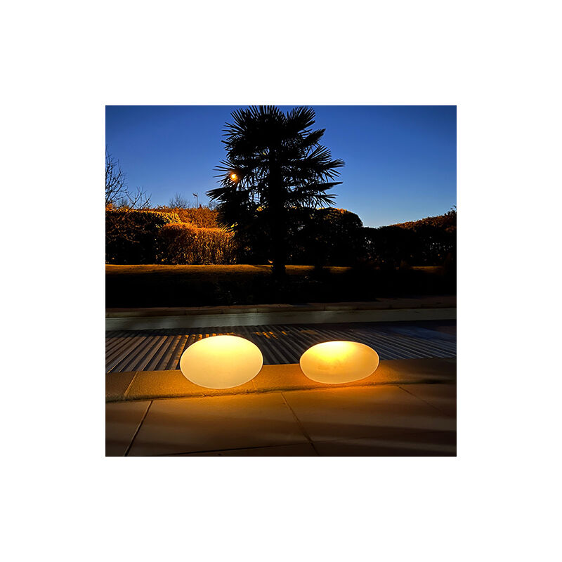 Chromex - Lampe flottante solaire Gala blanche et rvb