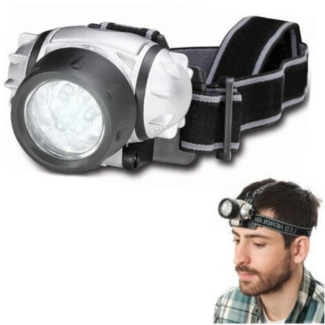 Lampe Frontale 7 Led Blanches à Batterie Pour La Pêche Et Le Sport