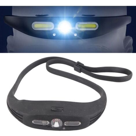 Lampe Frontale à Capteur de Mouvement Lampe Frontale COB Réglable Ultra-Légère avec Cinq Modes d'Éclairage pour Course à Pied en Plein Air,DUBUNS