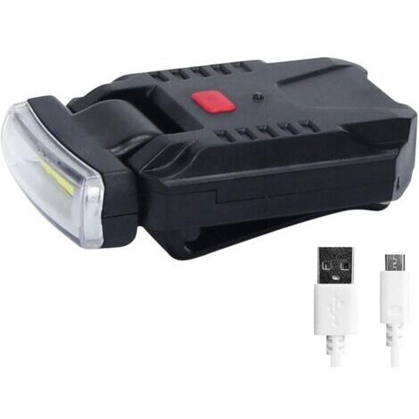Lampe frontale à clip COB 3W, ultra-lumineuse, rechargeable par USB