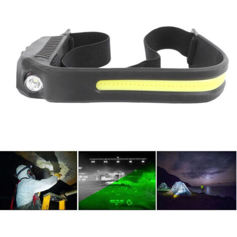 Lampe Frontale à Induction ABS Alimentée par Batterie USB Rechargeable Lampe Frontale Ultra Lumineuse pour Course à Pied Randonnée Camping Pêche,DUBUNS