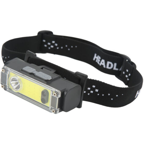 Lampe frontale à induction COB XPE, étanche, focalisation fixe, chargement rapide Type-C avec indicateur LED