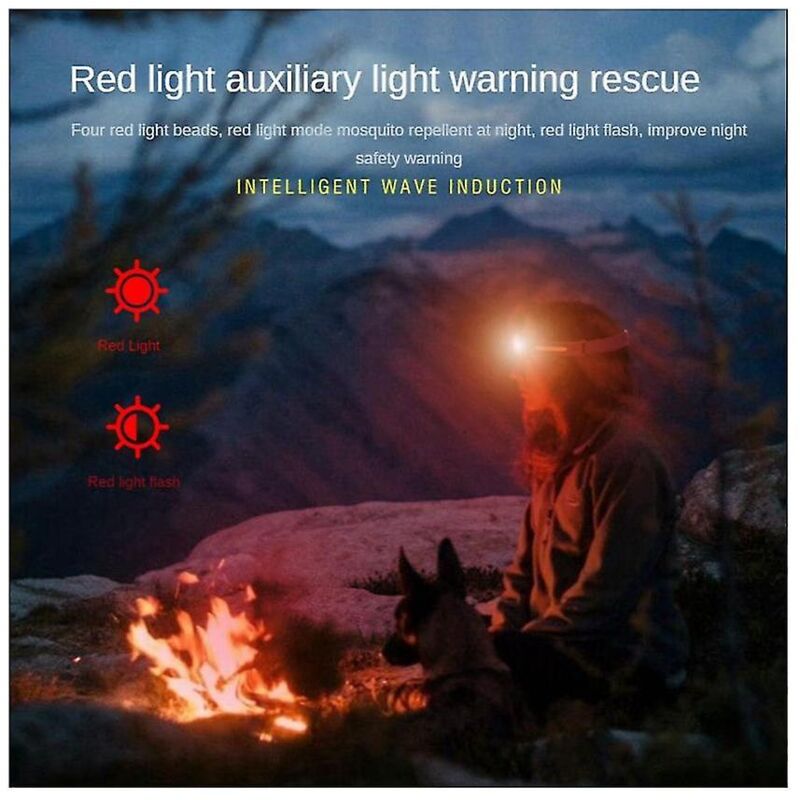 Fei Yu - Lampe frontale à induction intelligente Lampe frontale en silicone Cob Lampe frontale de pêche de nuit Lampe intégrée s