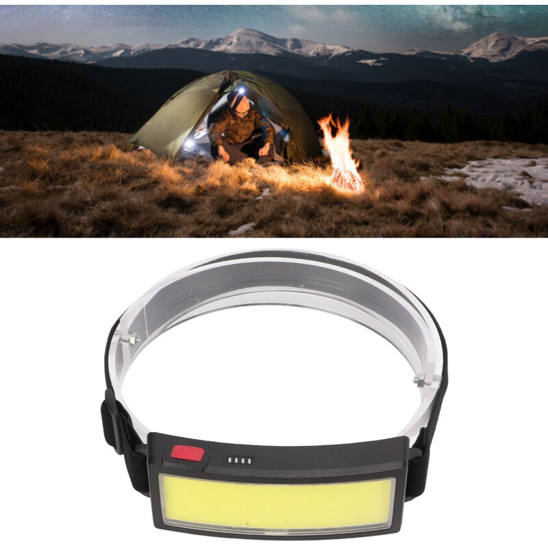 Lampe frontale à led, projecteur à led ultra léger, lampe frontale cob pour camping en plein air,DUBUNS