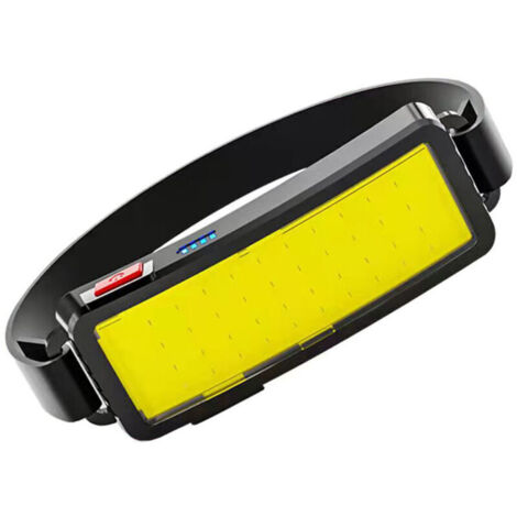Lampe frontale à LED, rechargeable par USB, avec éclairage COB, légère et étanche – Idéale pour les travaux de construction, le cyclisme, la pêche et les activités de plein air.