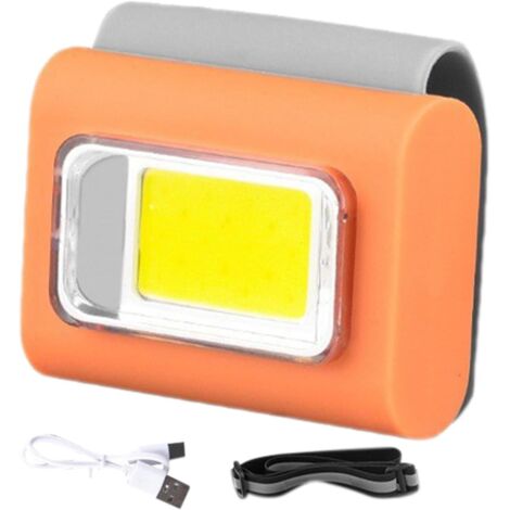 Lampe frontale  Boîtier magnétique USB  Lampe frontale réglable avec batterie rechargeable  Lampe frontale pour les randonnées de nuit, les aventures en plein air, les tâches d'entretien