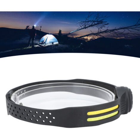 Lampe frontale COB LED 6 modes d'éclairage Rotation à 360 degrés Lampe frontale étanche à détecteur de mouvement pour la course à pied et le cyclisme en extérieur,DUBUNS