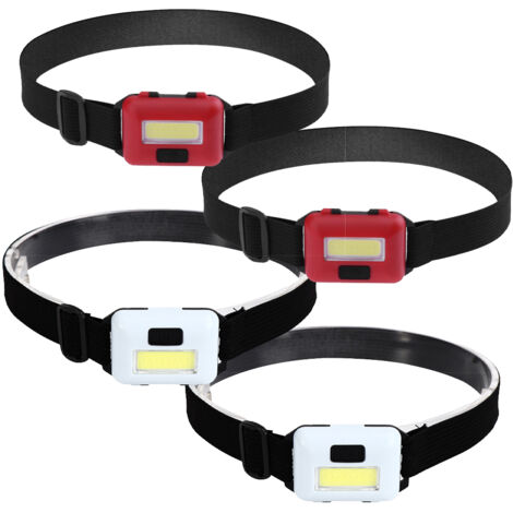 Lampe frontale de travail étanche, idéale pour le camping en famille, la course à pied et la lecture, disponible en blanc et en rouge,4Article