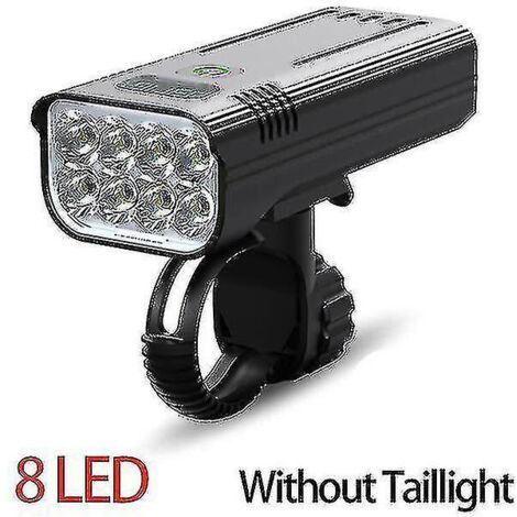 Lampe frontale de vélo LED 30 000 lumens, batterie rechargeable USB 10 000 mAh, étanche, avec batterie LED et lampe de poche avant.