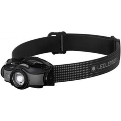 Lampe frontale d'extérieur, noire/grise, batterie rechargeable, 400 lumens, jusqu'à 35 heures d'autonomie, lumière rouge, fonctionne avec une pile AA, câble de chargement USB magnétique [Classe énergé