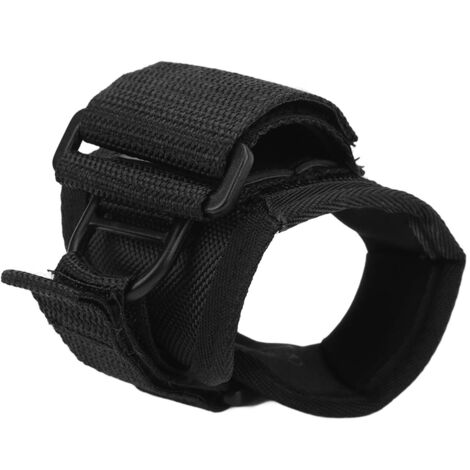 Lampe frontale étanche avec ceinture et brassard ajustables, fixation universelle mains-libres.