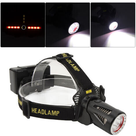 Lampe Frontale Extérieure Chargement USB Antidérapant Respirant Réglable Élastique IPX5 Lampe Frontale Étanche pour Camping,DUBUNS